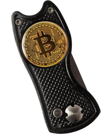 HODL 21 Bitcoin Golf Divot Repair Tool - All-Metal 3-in-1 Golf Multitool | Foldable with Pop-up Button & Magnetic Ball Marker - Buy Online on GoSupps.com