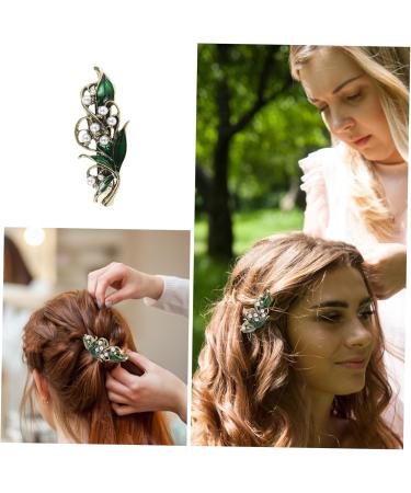 FRCOLOR Spring Hair Accessories womens barrettes for green jewels for women green rhinestone clips crystal green rhinestone barrettes women barrettes pearl Metal Hair Clips - Buy Online on GoSupps.com