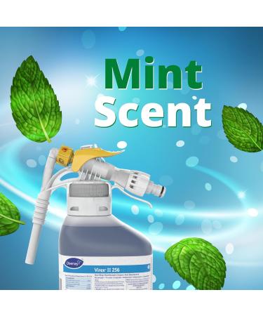 VIREX Diversey II 256 3062637 Disinfectant Cleaner and Deodorant Hospital Grade Floor Cleaner with Mint Scent Ready-to-Dispense (RTD) Concentrate 1.5-Liter - Buy Online on GoSupps.com
