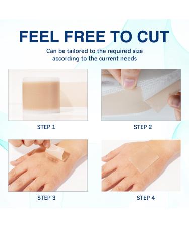 Medical Grade Silicone Scar Sheets (1.6 x130 - 3.3M) for Painless Scar Removal - Surgical Incisions, C-Section, Burn, Keloid, Acne - Silicone Strips Tape Roll - Buy Online on GoSupps.com
