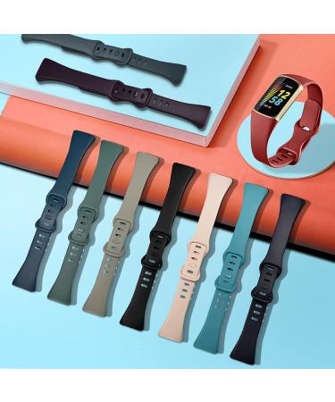Surundo Slim Band Compatible with Fitbit Charge 5 - 8 Pack Silicone Replacement Bands for Men and Women - Buy Online on GoSupps.com