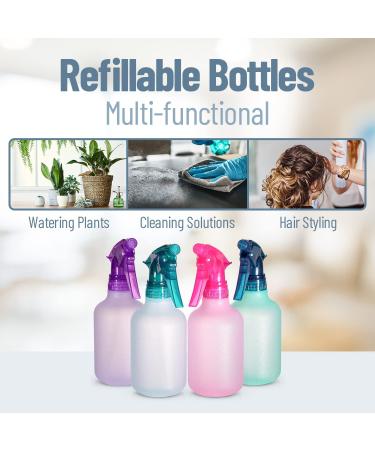 12oz Colored Squirt Bottles - Refillable Stream and Mister Spray Bottle for Cleaning, Gardening, Grooming - Hair Salon - COLORS MAY VARY - Buy Online on GoSupps.com