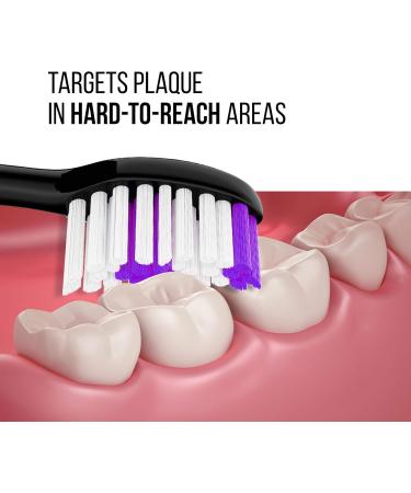 Premium Acteh Toothbrush Heads for Sonic Edge JetWave JetUV & eBrush - Black Purple/Black Yellow | International Shipping - Buy Online on GoSupps.com
