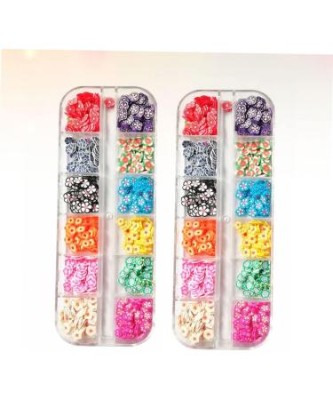 Healeved 2 Boxes 12 Polymer Clay Sequins Lemon Nail Art Fruit Nail Sequins Nail Decorations for Nail Art Nails Decoration Nail Art Accessories Nail Stickers Soft Pottery 3d The Flowers - Buy Online on GoSupps.com