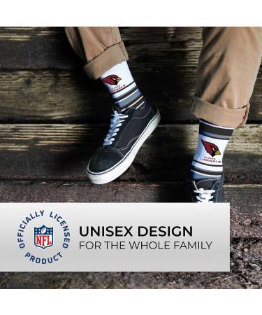 NFL Arizona Cardinals Black Striped Dress Socks - One Size Fits Most - Game Day Apparel for Men, Women, Youth - Buy Online on GoSupps.com