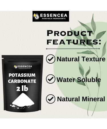 Potassium Carbonate 2lb by Essencea Pure Bulk Ingredients | 100% Pure Potassium Powder for Plants and Supplements (32 Ounces) - Buy Online on GoSupps.com