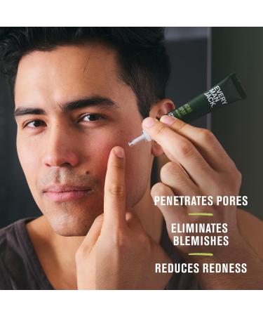 Every Man Jack Acne Spot Treatment - Maximum Strength 2-Pack | Fast Absorbing Serum with 2% Salicylic Acid & Activated Charcoal for Clear Skin - Buy Online on GoSupps.com