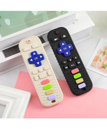 TKLake Baby Teething Toys Remote Control Shape Teethers for Babies Infant Toddlers Prevent Finger Sucking Relief Soothe Babies Gums BPA Free/Freezable/Dishwasher Safe (Black) BLACK Updated - Buy Online on GoSupps.com