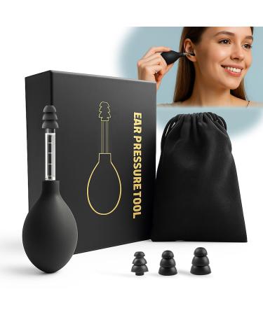 Ear Pressure Relief Tool with Carrying Pouch Natural Inner Ear Pressure Balance Portable & Drug-Free Solution for Migraines Headaches and Travel Discomfort