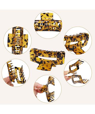 Deviegath 10 Pack Celluloid Rectangular Hair Claw Clips for Women and Girls - Buy Online on GoSupps.com