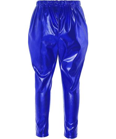 FEESHOW Kids Metallic Harem Dance Pants Navy Blue 15-16 Years - Hip Hop, Gymnastics & Dancewear - Buy Online on GoSupps.com