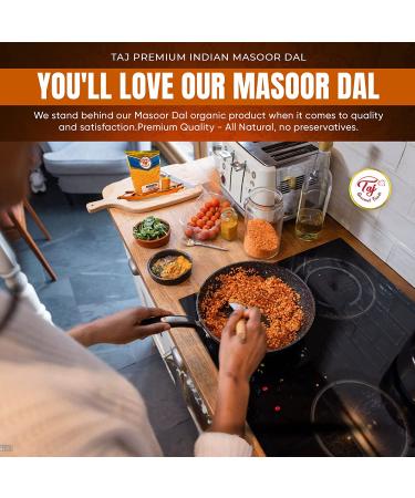 TAJ Premium Indian Masoor Dal Red Lentils - 4 lbs Jar - Buy Online on GoSupps.com