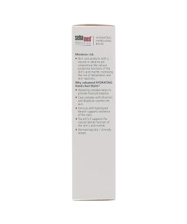 Sebamed Hand and Nail Balm pH 5.5 - Hypoallergenic Moisturizer for Sensitive Skin - 2.6 fl oz (75ml) - Buy Online on GoSupps.com