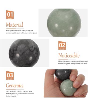 Purchase Healvian Marble Baoding Balls - Handmade Chinese Meditation & Massage Tools | 2 Sets of Green & Black Gripper Trainer Balls for Stress Relief - Buy Online on GoSupps.com