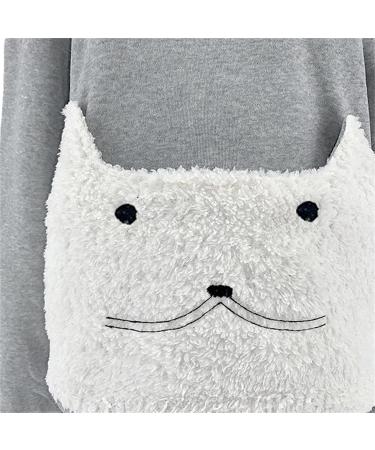 Women Cute Cat Ear Hoodies Pet Carrier Sweatershirt Puppy Kitten Pouch Jumper Long Sleeve Pullover Tops XL White - Buy Online on GoSupps.com