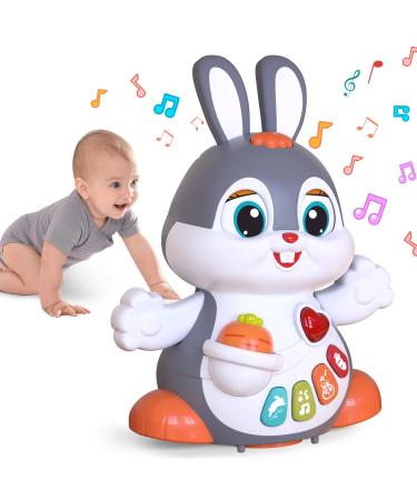 Moontoy baby music toy toys from 1 year crawling toys baby toys from 6 7 8 9 10 12 18 months rabbit toy interactive learning toys with music and light gift girls boys 1-2 forme de lapin - Buy Online on GoSupps.com