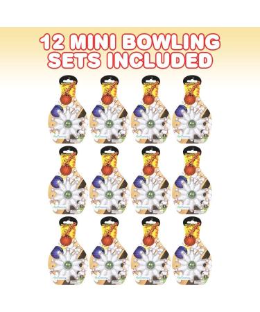 ArtCreativity Mini Bowling Game Set - Tabletop Bowling Set for Kids and Adults - 12 Sets with Pins, Marble Bowling Ball - Perfect Party Favors and Goodie Bag Fillers - Buy Online on GoSupps.com