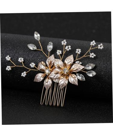 Beavorty flower hair comb bride hair comb clip wedding guest gold headband shiny metal headband bridal headdress sparking hair hoops crystal wedding headdress decorate Miss manual - Buy Online on GoSupps.com