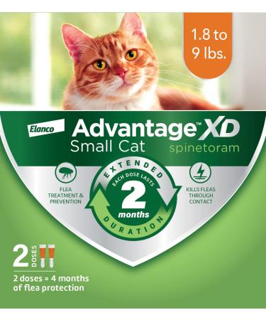 Advantage XD Long-Lasting Flea Prevention & Treatment for Small Cats (1.8-9 lbs) 2 Pack - Buy Online on GoSupps.com