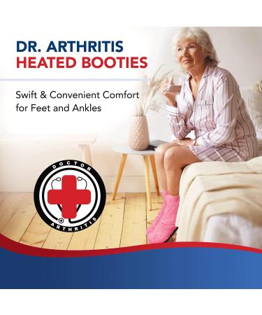 Doctor Developed Heated Booties - Foot Warmers for Women & Men - Heat Therapy Socks with Microwavable Heating Pad - Pink - One Size - Buy Online on GoSupps.com