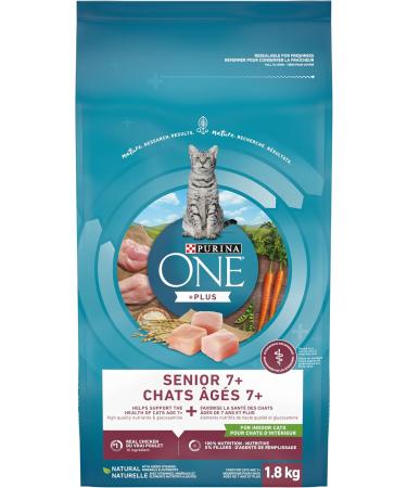 Purina ONE Dry Cat Food for Sensitive Systems + Senior Cat | 2 x 1.8 kg Cat Food + Cat Food 1.8 kg - Buy Online on GoSupps.com