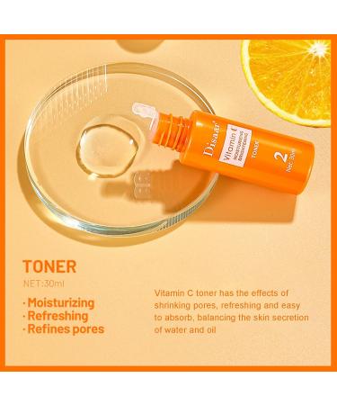 Vitamin C Skincare Set for Teens | 5-in-1 Travel Size Facial Kit for Women & Girls | Cleanser Toner Serum Cream for Deep Nourishment & Smooth Skin - Buy Online on GoSupps.com