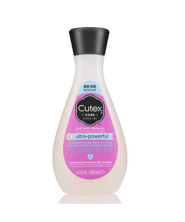Gel Nail Polish Remover by Cutex, Ultra-Powerful & Removes Glitter and Dark Colored Paints, Paraben Free, 6.76 Fl Oz 6.7 Fl Oz (Pack of 1) Ultra-Powerful