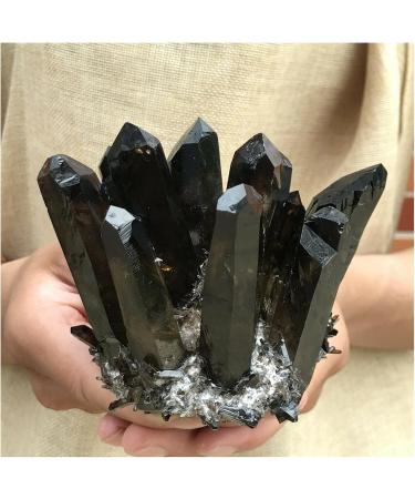 Natural Black Smokey Quartz Crystal Cluster SpecimenAntiques Exorcise Evil Spirits Money Drawing Semi-Precious Stone Jade Jewelry Jaspery Natural Crystal Cluster (Size : 800-900g) - Buy Online on GoSupps.com