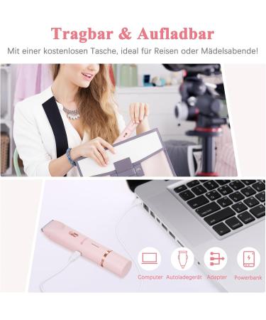 Bestauty 2-in-1 Intimate Razor for Women - Waterproof Wireless Electric Shaver for Armpits & Legs - Pink Wet & Dry Shaving Solution - Buy Online on GoSupps.com