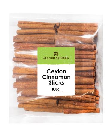 Ceylon Cinnamon Sticks (8cm) 100g by Manor Springs