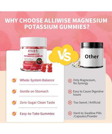 7-in-1 Magnesium Complex Supplement, Potassium Magnesium Gummies with Green Tea Exact, Vitamins D3, K2, C & B6 Sleep, Muscle, Bone & Electrolyte Support Sugar-Free, Vegan, 60 Gummies 60 Count (Pack of 1) - Buy Online on GoSupps.com