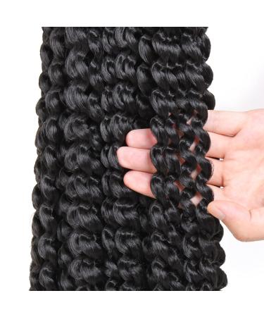 Leeven 7 Packs 30 Inch Passion Twist Braiding Hair for Women - Natural Black Water Wave Crochet Bohemian Braids - Super Long Synthetic Hair - Pack of 7 - Buy Online on GoSupps.com
