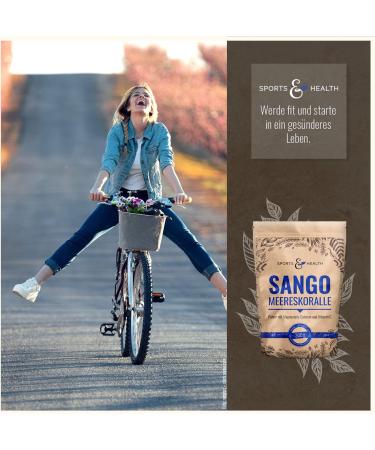 Sango Meereskorall Pulver 300g - Nat rlicher Calcium & Magnesium 2:1 mit Dosierl ffel - Deutsche Qualit t - Buy Online on GoSupps.com