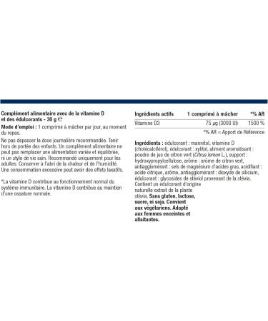 Metagenics Vitamine D3 3000 UI - Haute Dose 75 g - Soutien Immunitaire & Sant des Os - Sans Gluten Sans Lactose V g tarien - 120 Comprim s M cher Go t Citron Vert - 4 Mois - Buy Online on GoSupps.com