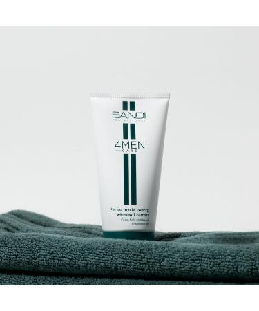  BANDI Moisturising Face Care Gel for Men - Gentle and Energizing Cleansing with Active Caffeine and Selective Yeast Cells for a Radiant Complexion and Refreshed Skin - 4MEN Technology - Buy Online on GoSupps.com