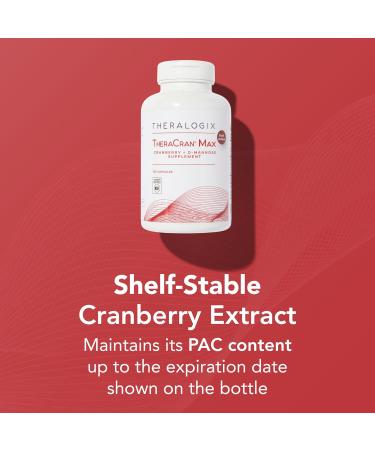 Theralogix TheraCran Max - Cranberry + D-Mannose Supplement for Men & Women - Urinary Tract Health Support - 90-Day Supply - NSF Certified - 180 Capsules - Buy Online on GoSupps.com