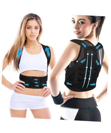 BESPORTBLE Posture Corrector Belt Back Brace Support - Adjustable Neoprene Back Strap for Improved Posture - Breathable Design for Men - 48x35x5 cm - Buy Online on GoSupps.com