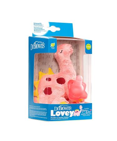 Dr. Brown's Baby Lovey Pacifier Holder & Teether Clip with Pink HappyPaci and Flexees Teether Clip - Buy Online on GoSupps.com