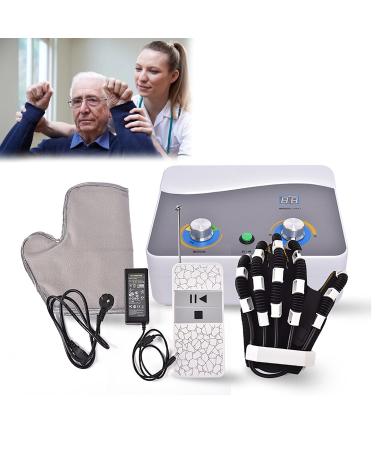 ZZBB Rehabilitation Gloves Electric Glove Exoskeleton Manual Training Hand Stroke Hemiplegia Rehabilitation Training Equipment Right-hand X-Large