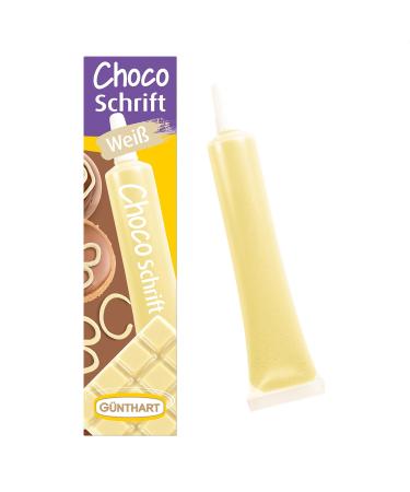 G nthart Backdecor 25 GR Chocosmrift red for any desserts in white color made of chocolate for beautiful lettering and pattern 1 Pack (25 gr) chocolate reference white