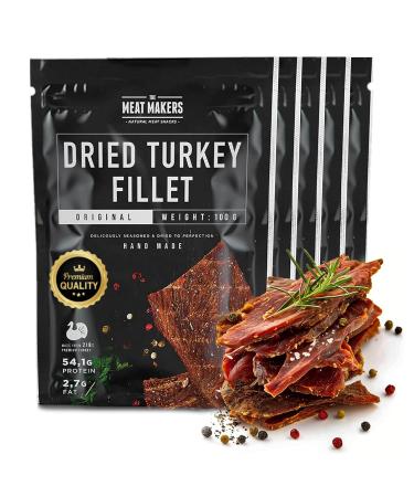 THE MEAT MAKERS - Original Dried Turkey Fillet 500g - Dried Turkey Fillet, Dried Turkey Meat Snack, High Protein Meat Snack I