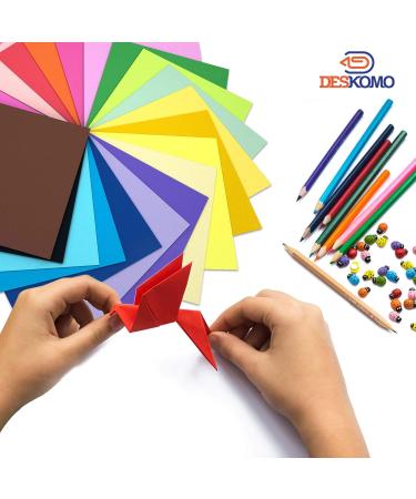Deskomo Origami Paper for Kids - Double Sided - 180 Sheets - 20 Vibrant Colors - 6x6 Inches - Arts and Crafts - Buy Online on GoSupps.com