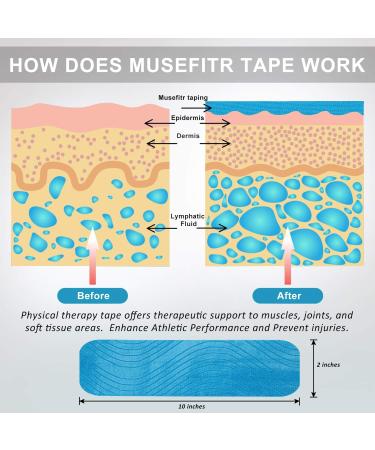 Pro Kinesiology Tape Precut Bulk - 115Ft Athletic Tape for Muscle Pain Relief - 140 Strips - Black - Buy Online on GoSupps.com