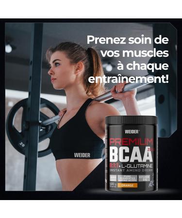 Weider Premium BCAA 8:1:1 + L-Gluamine Orange Taste 500 g With Vitamin B6 Sugar Free Vegan. - Buy Online on GoSupps.com