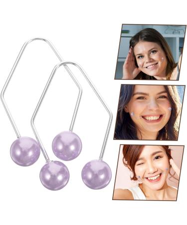 DRESSOOS 1 Pair Dimple Trainer Personal Face Trainer Exerciser Exercise Lips Trainer Tool Beauty Tools Jaw Trainer Cheeks Balls Exercise Device Alloy Purple Thin Face 4.30X2.50X0.80CM Purple - Buy Online on GoSupps.com