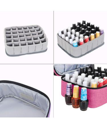 Luxja Double-Layer Nail Polish Carrying Case - Pink (Bag Only) - Holds 30 Bottles (15ml) - Buy Online on GoSupps.com