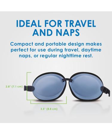 Eye Eco - Tranquileyes XL Advanced Warm Compress – Dark Eye Mask for Dry - Help Improve Sleep with Soft Comfort Eye Shade - Microwavable Beads and Self - Blue - Buy Online on GoSupps.com