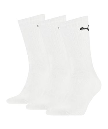 PUMA Men's Crew Socks (3 Pack) 43-46 White