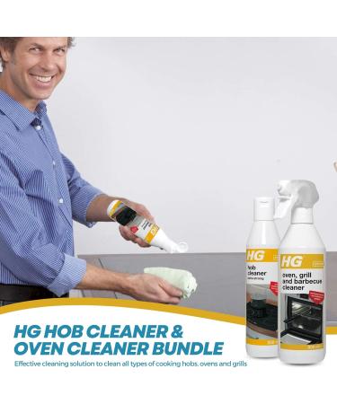 HG Hob Oven Cleaner Spray Extra Strong 250ml HG Oven Grill & Barbecue Cleaner Spray 500ml 1x Oven Brite Hob Clean & Shine Set - Induction Ceramic Glass Electric Gas Grease Away Spray Cleaners - Buy Online on GoSupps.com
