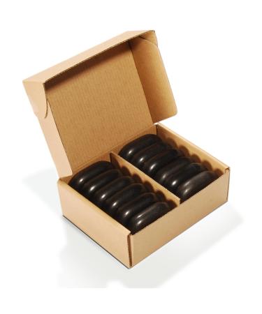 Master Massage Medium Ovular Basalt Hot Stone Massage Stones 6.4cm x 4.6cm x 1.8cm America Brand 6.7 x 4.7 x 1.7 cm